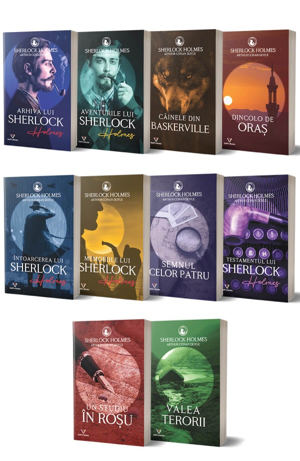 Pachet Sherlock Holmes (10 Volume) - Arthur Conan Doyle Pachet Sherlock Holmes (10 Volume) - Arthur Conan Doyle